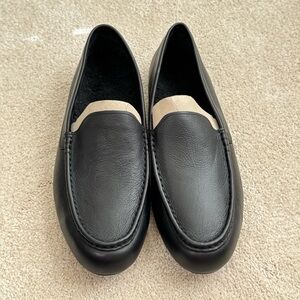 Vionic Men's 10 Black Leather Slip-On Driving Loafers